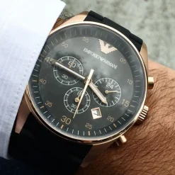 Watch2DayNL Emporio Armani^Emporio Armani Tazio AR5905 Heren Horloge 43mm 5 ATM