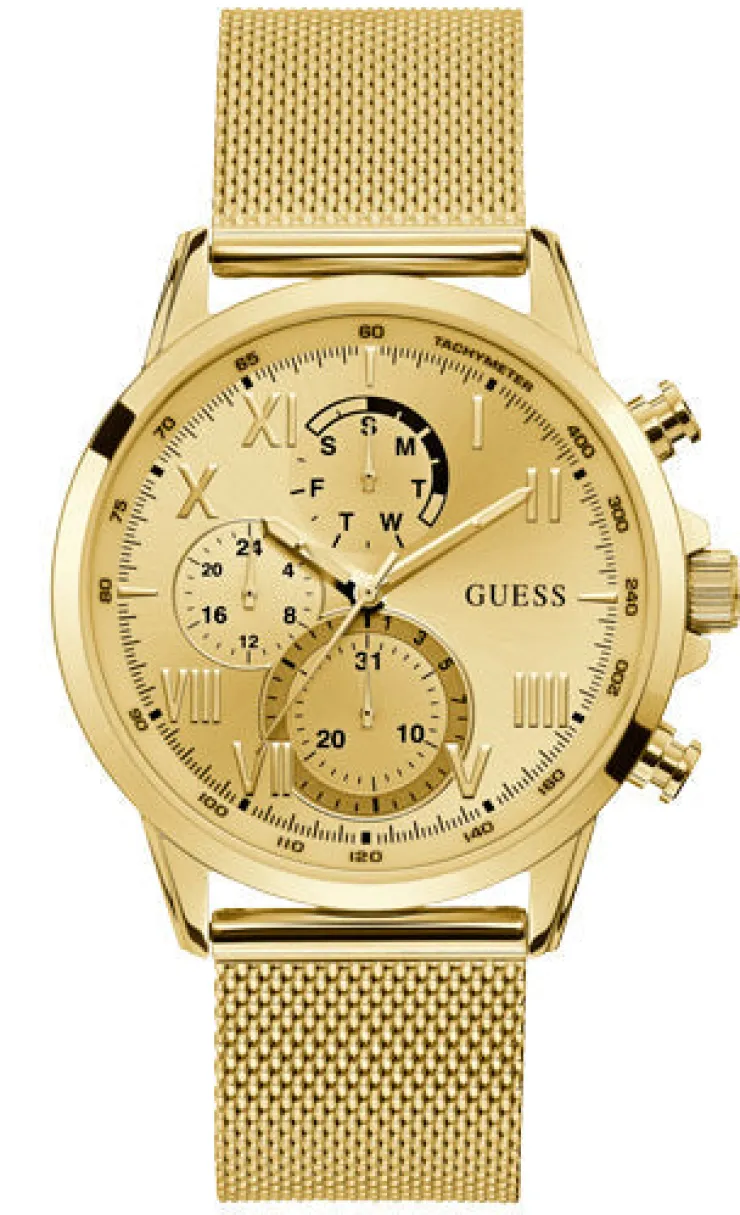 Heren Watch2DayNL Heren | Guess^Guess W1310G2 Heren Horloge 44 mm 3 ATM